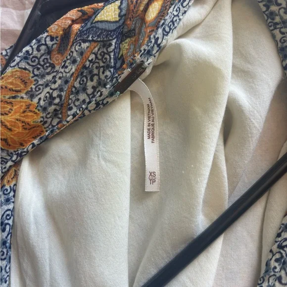 Free People quarter sleeve Floral Wrap Dress XS lined - Picture 5 of 5